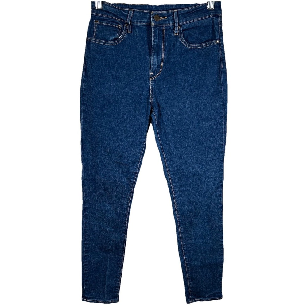 Levi's High Rise Skinny Jeans Medium Dark Wash Women's Size 28 X 28‎ Denim